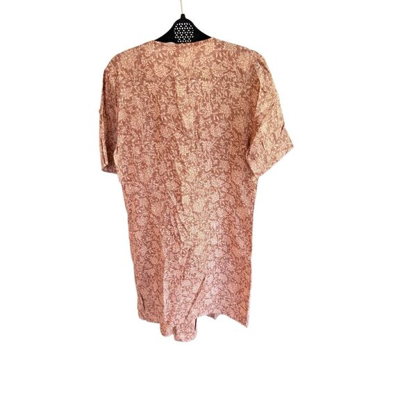 NWT Faherty Womens Bronze Riviera Floral Tie Wrap Ashley Linen Dress Medium - Picture 4 of 12